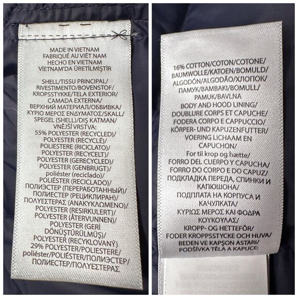 Polo Ralph Lauren Down Parka RL Navy Faux Fur Hood Women’s M - Picture 16 of 17